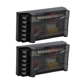 Fydun crossover front panel showing ports and benefit of easy wiring