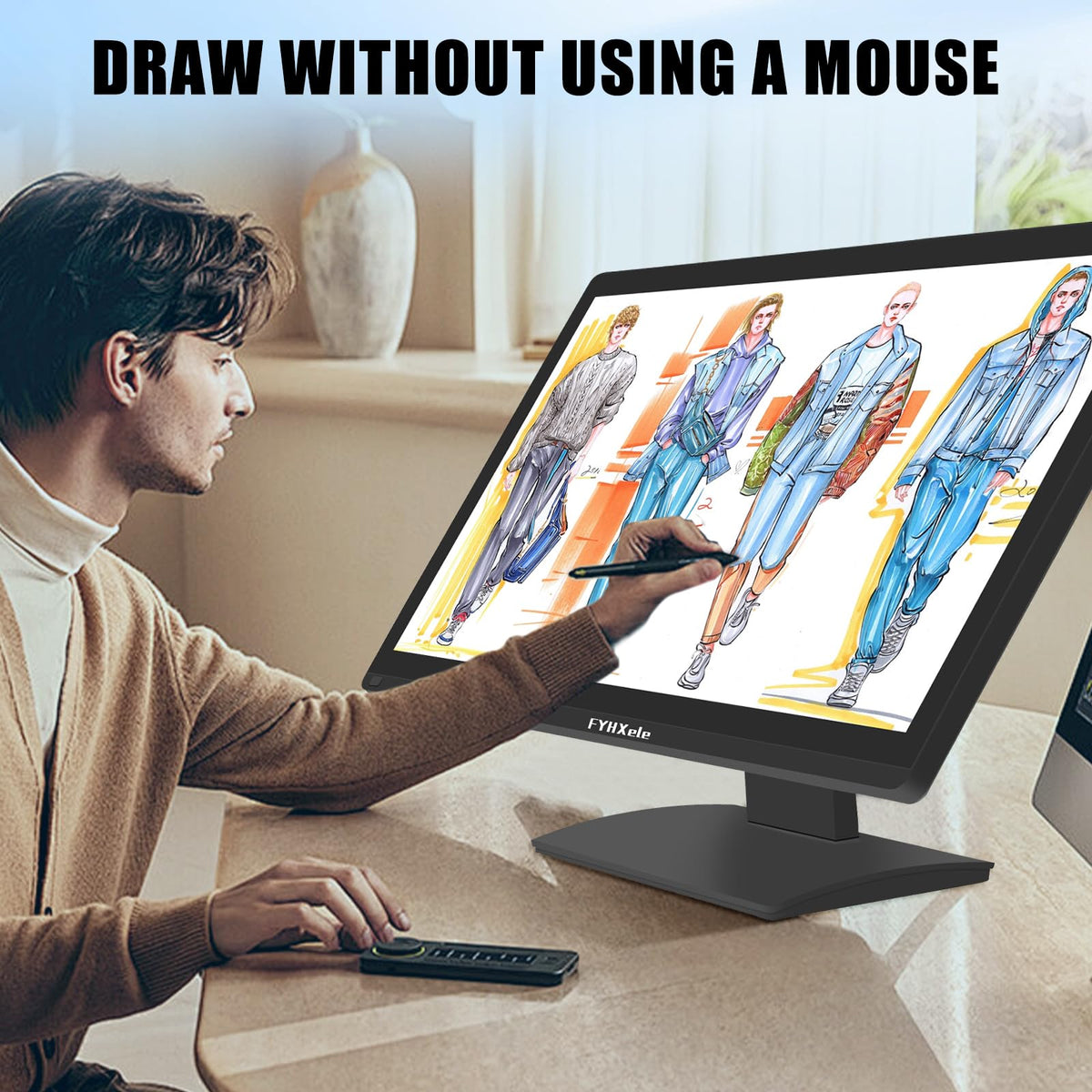 FYHXele 100Hz refresh rate supports smooth visuals during gaming and work