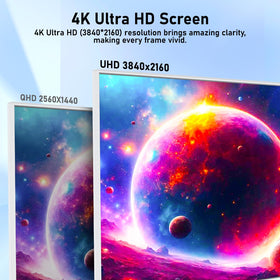 FYHXele 4K monitor backlight RGB creates atmospheric ambience.