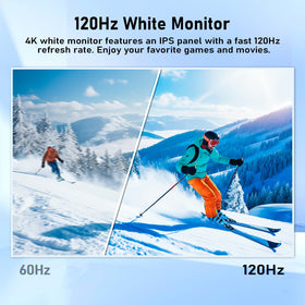 FYHXele 27-inch 4K monitor displaying fluid motion at 120Hz.