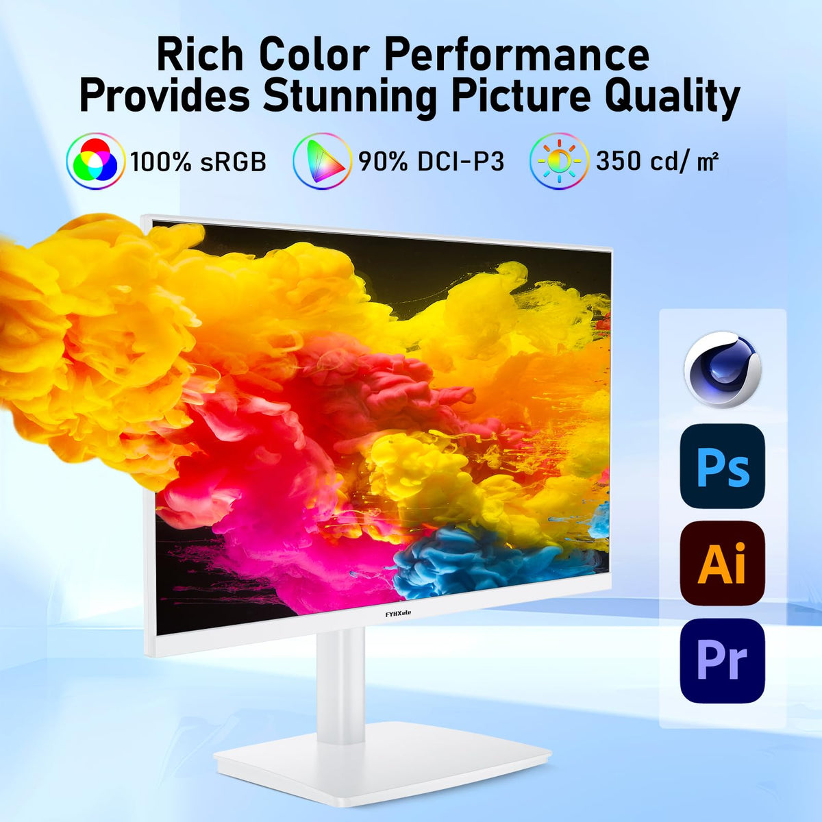 FYHXele Fast IPS panel delivers accurate colors for competitive play.