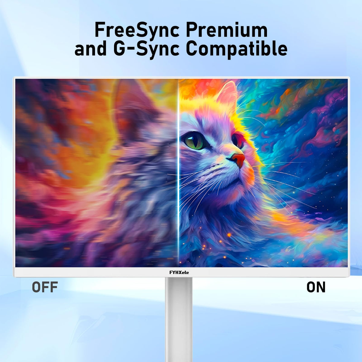 FYHXele HDR 400 display with rich contrast for vivid scenes.