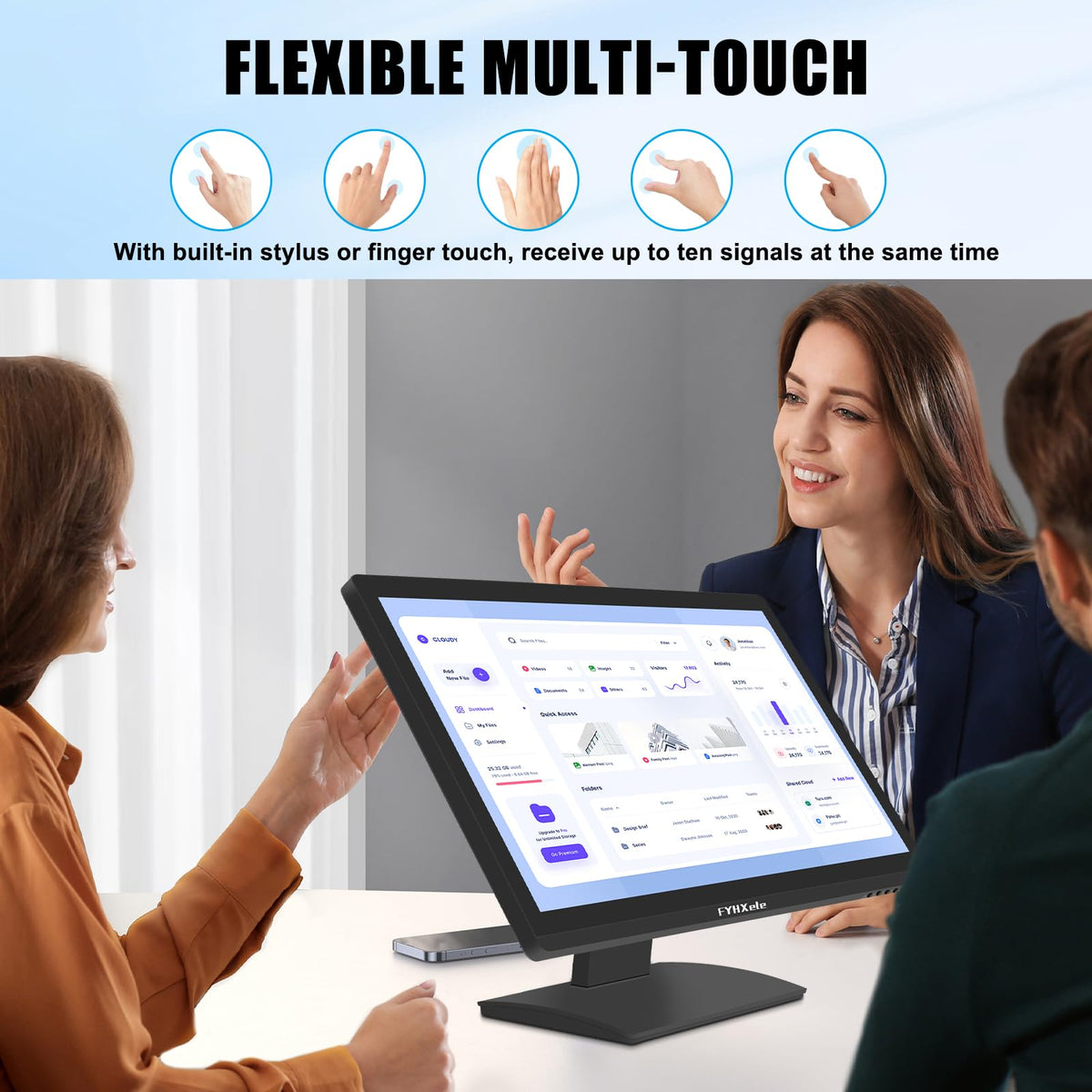 FYHXele IPS 178-degree viewing angle display with vivid colors from the side