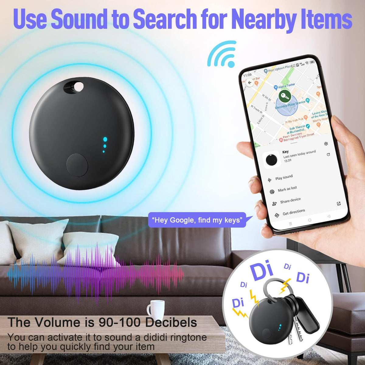 FYSCKEJI Air Tracker in Lost Mode keeps you informed of disconnections