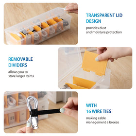 Fzooua removable dividers enable flexible horizontal or vertical storage