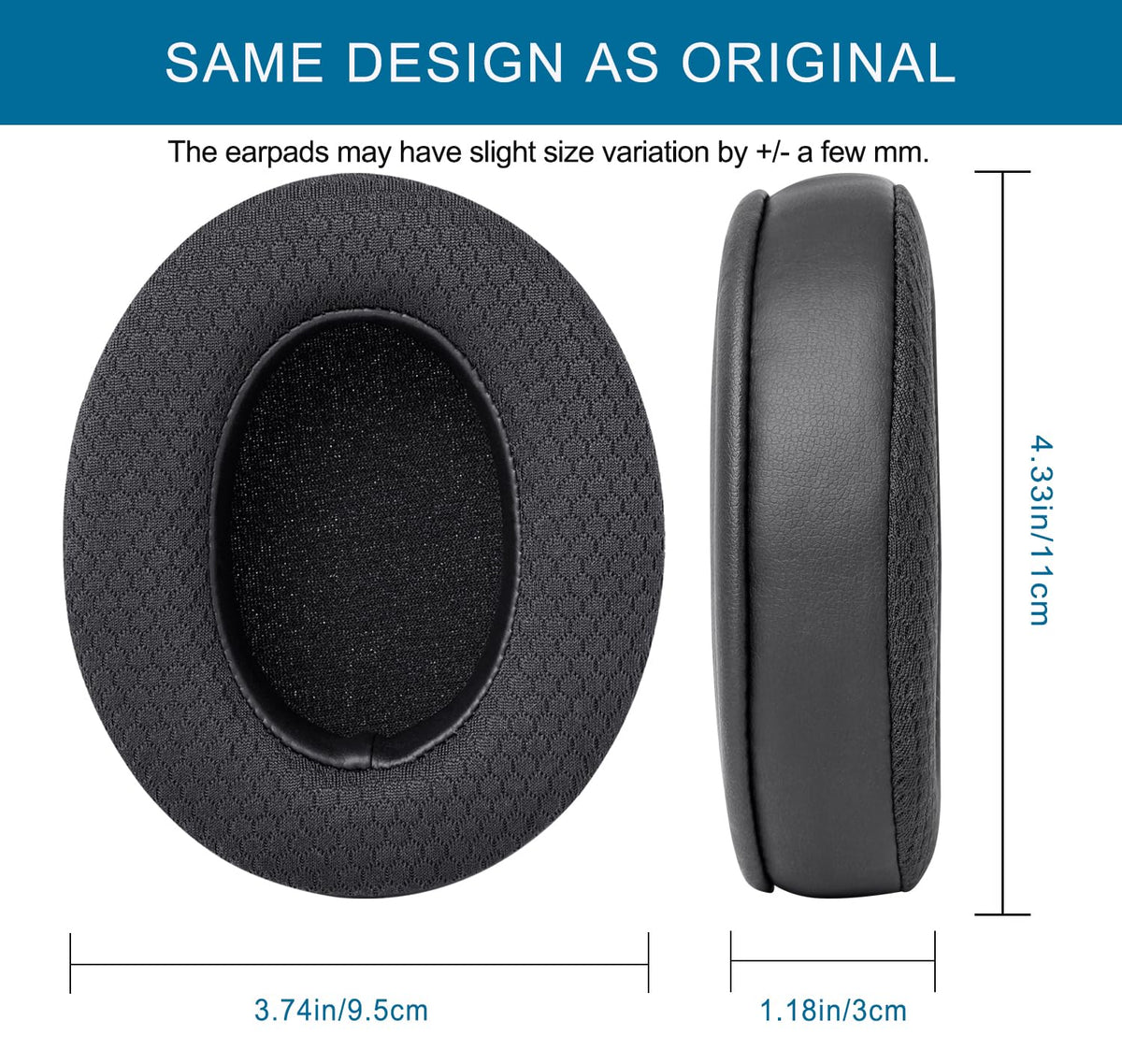 G GVOEARS interior stitching and adhesive close-up for long-lasting hold