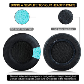 G GVOEARS breathable fabric ear cushions keep ears cooler during extended gameplay.