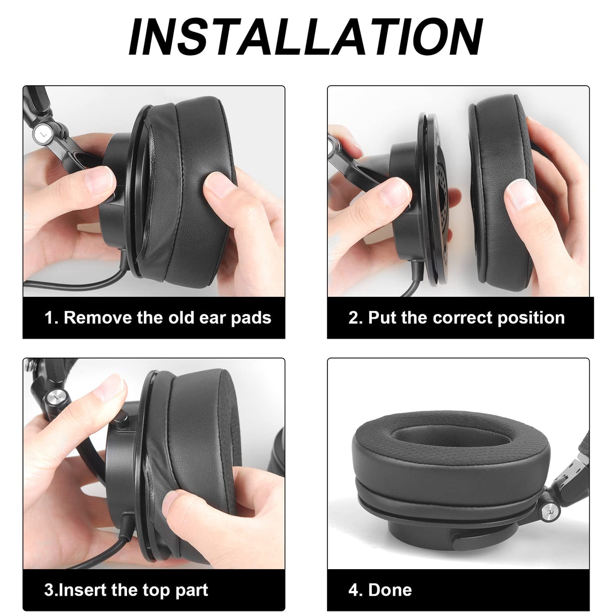 G GVOEARS earpads in a gaming setup showing comfortable long-session wear for gamers