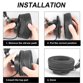 G GVOEARS earpads in a gaming setup showing comfortable long-session wear for gamers
