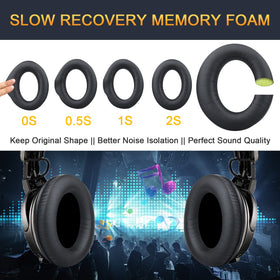 G GVOEARS ear pads mounted on Bose A20 headset showing restored fit and improved comfort benefit