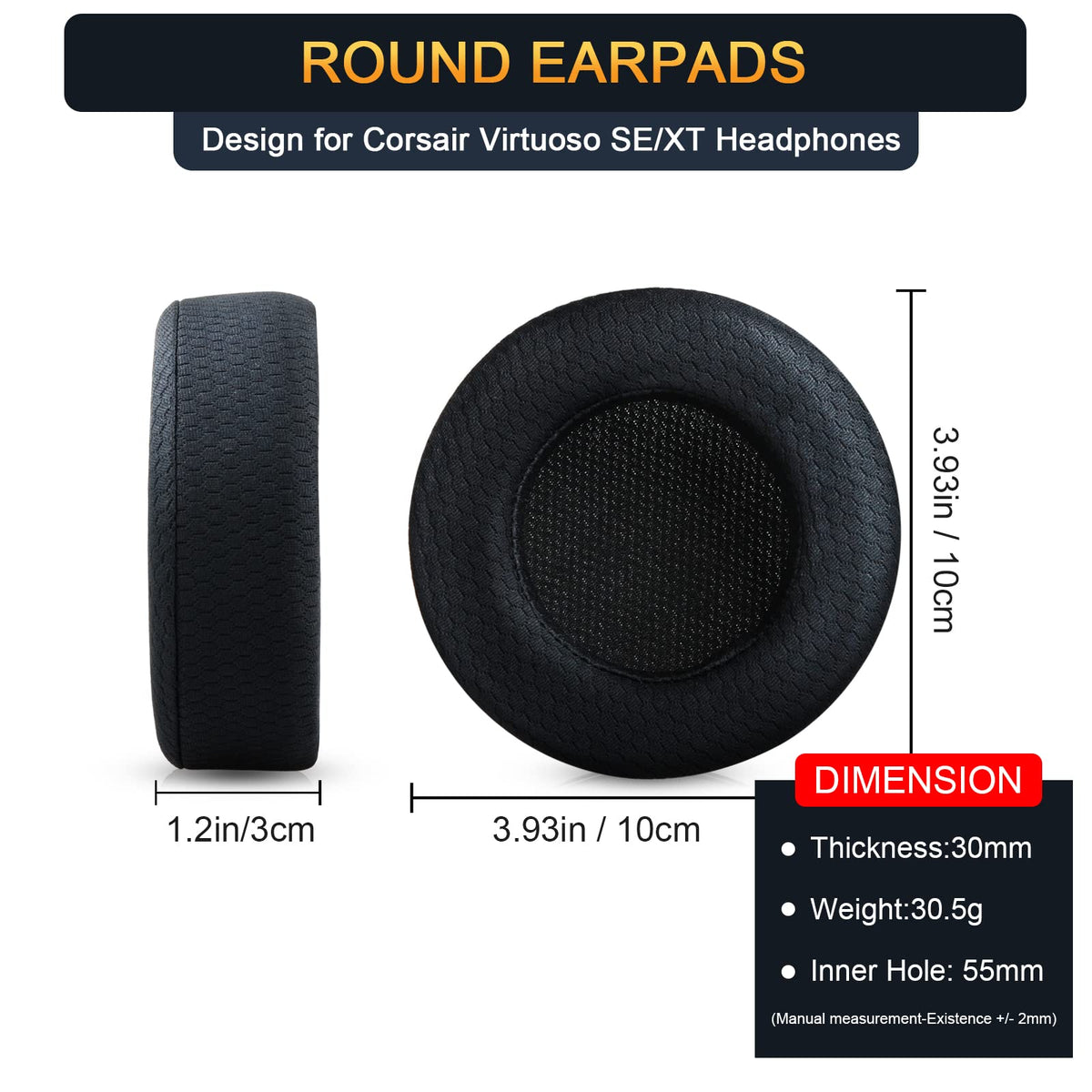 G GVOEARS thicker memory foam ear cushions reduce ear pressure during long sessions.