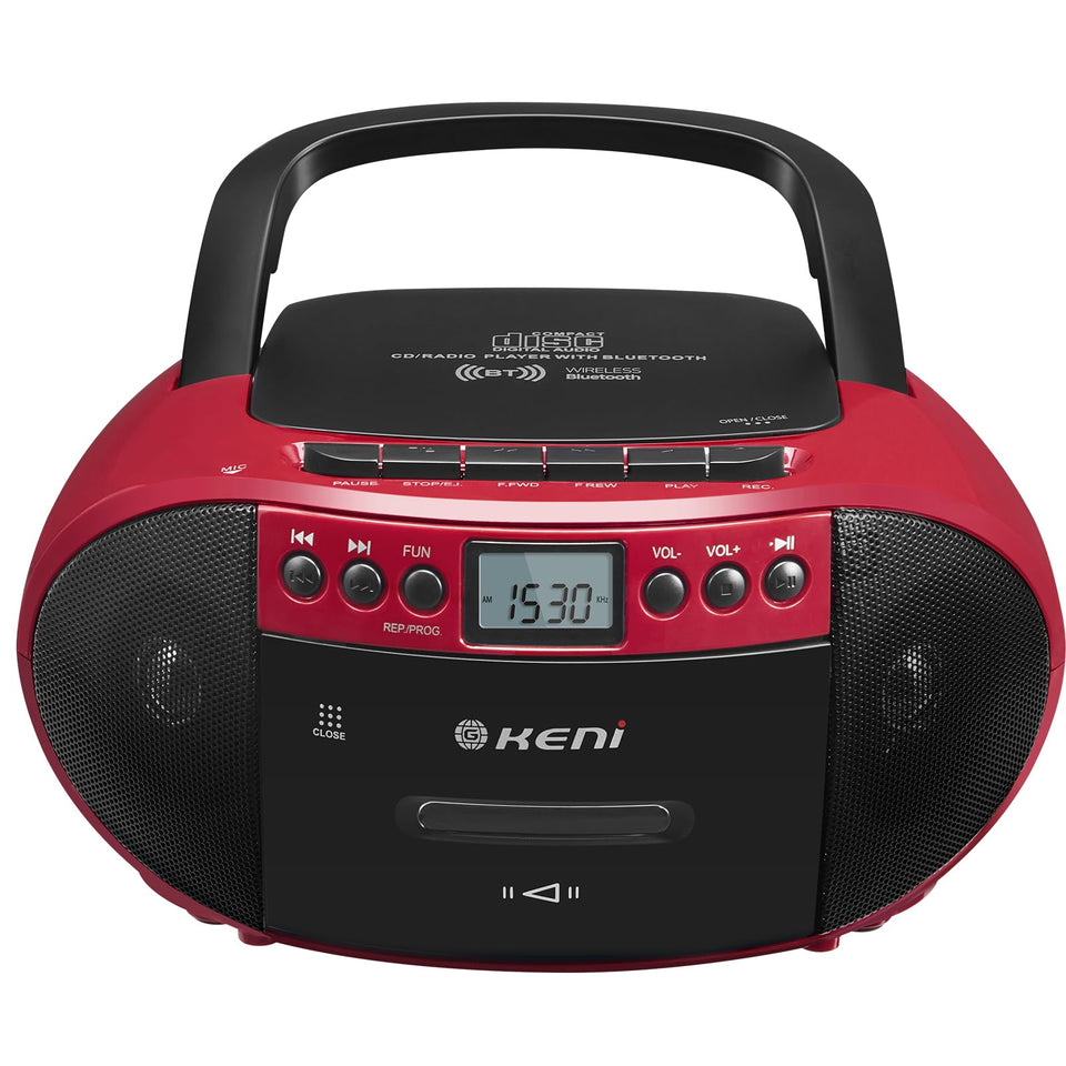 G Keni boombox front view with 3W dual speakers for rich home sound