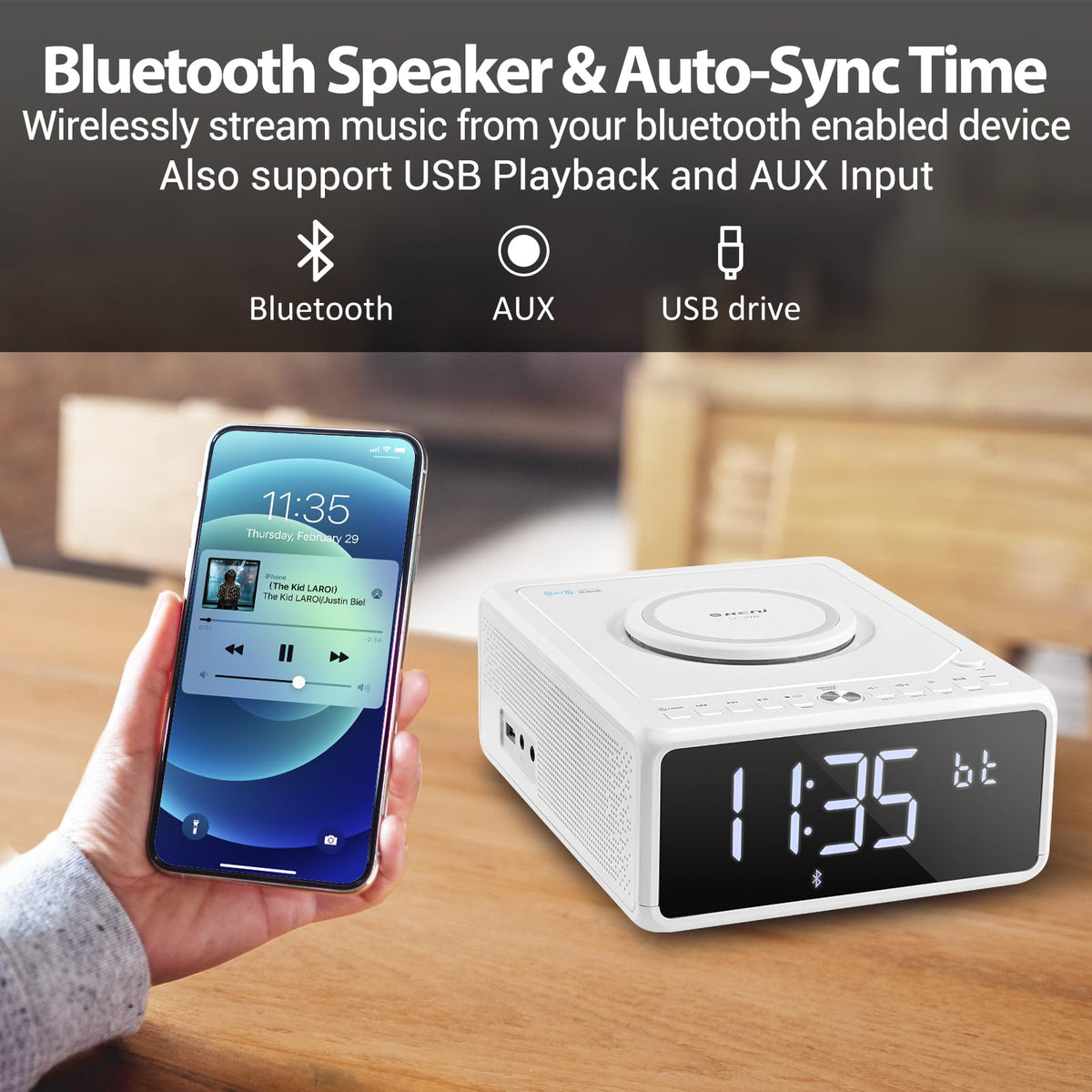 G Keni dual alarms support separate wake times for family members.