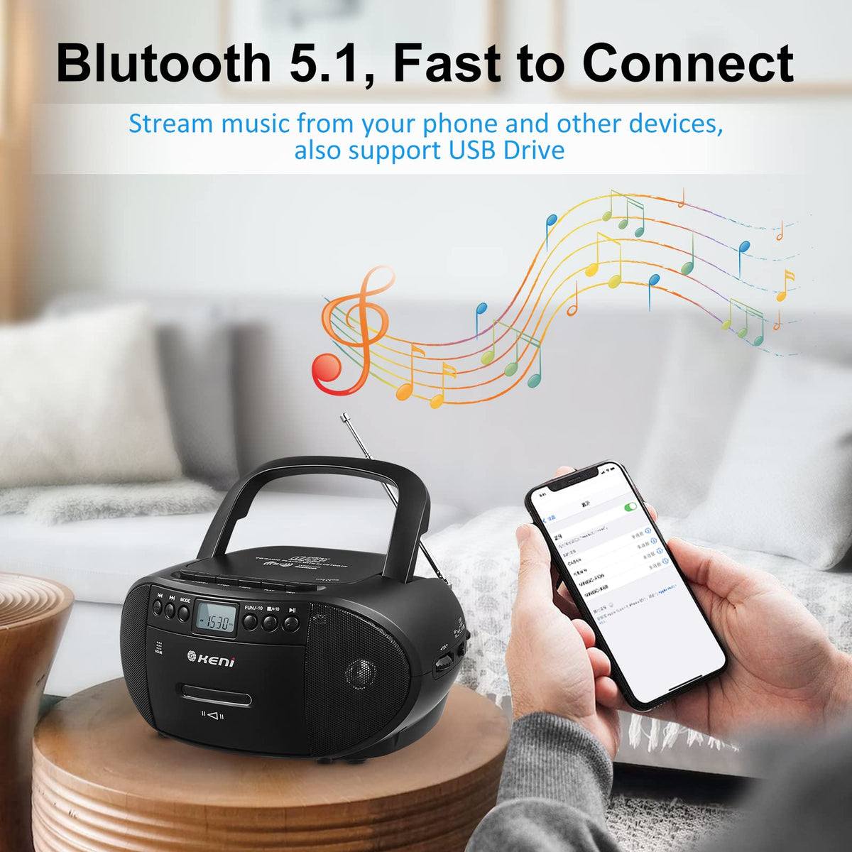 G Keni remote control detail, quick hands-free control of CD and Bluetooth