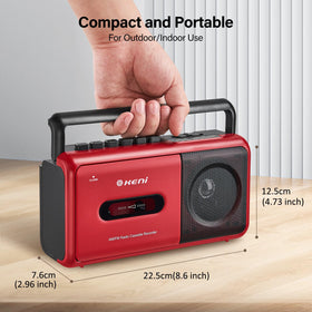 G Keni side view with telescopic antenna extended for improved FM radio reception