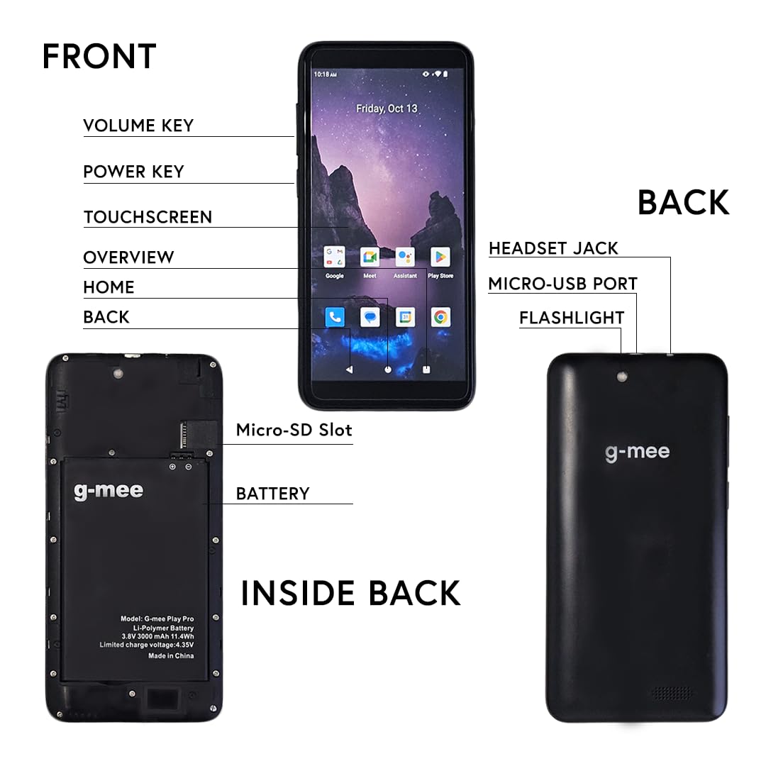 G-Mee Play Pro closeup of HD+ display showing sharp text and clear video