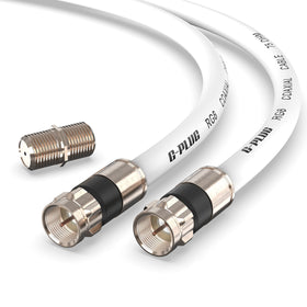 G-PLUG 75ft RG6 coaxial cable for stable HD TV and broadband.