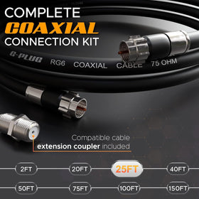 G-PLUG compression F-type connectors ensure reliable signal transmission with less interference.