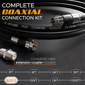 G-PLUG F81 female-to-female coaxial coupler enables length extension