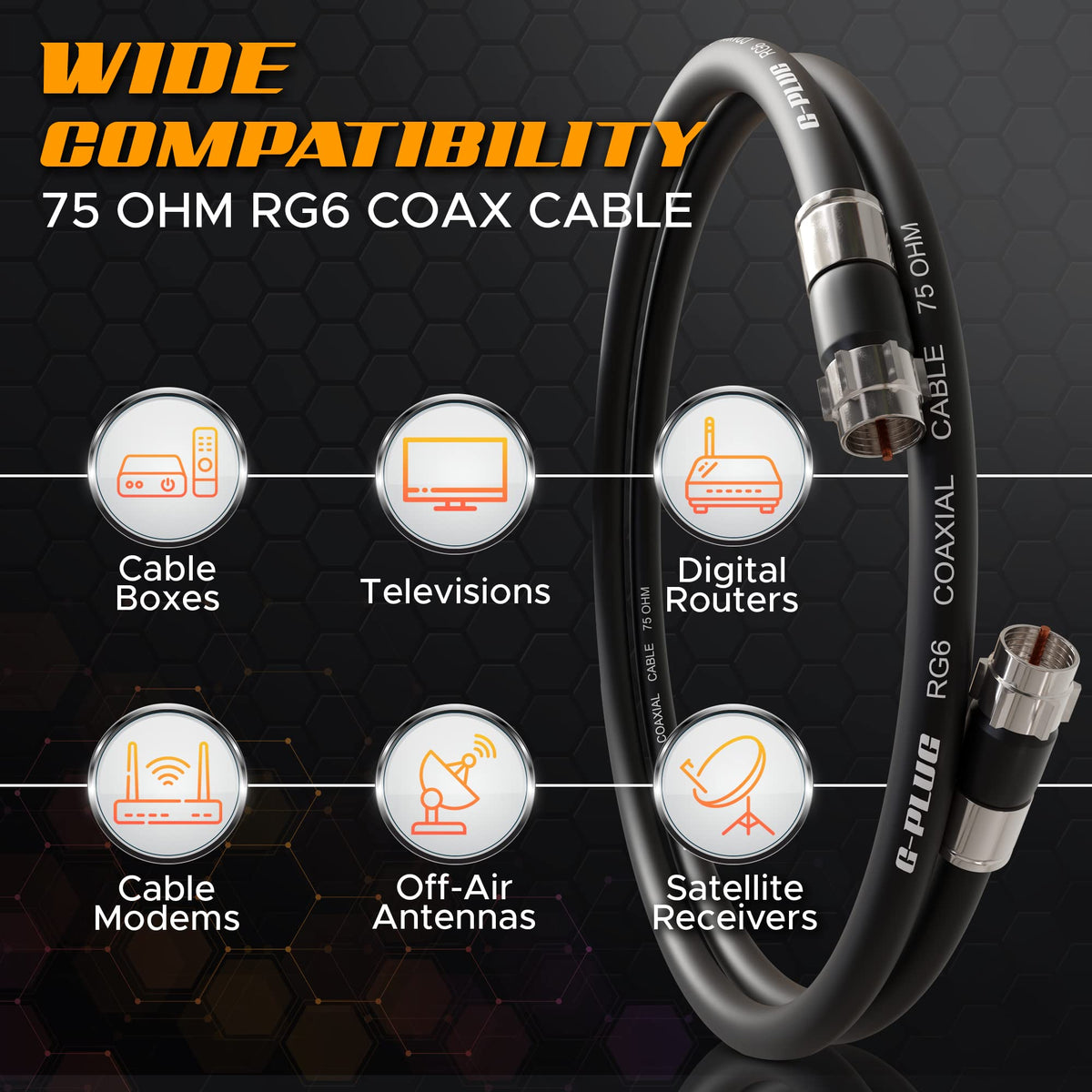 G-PLUG F81 female-to-female coupler extends coaxial reach.