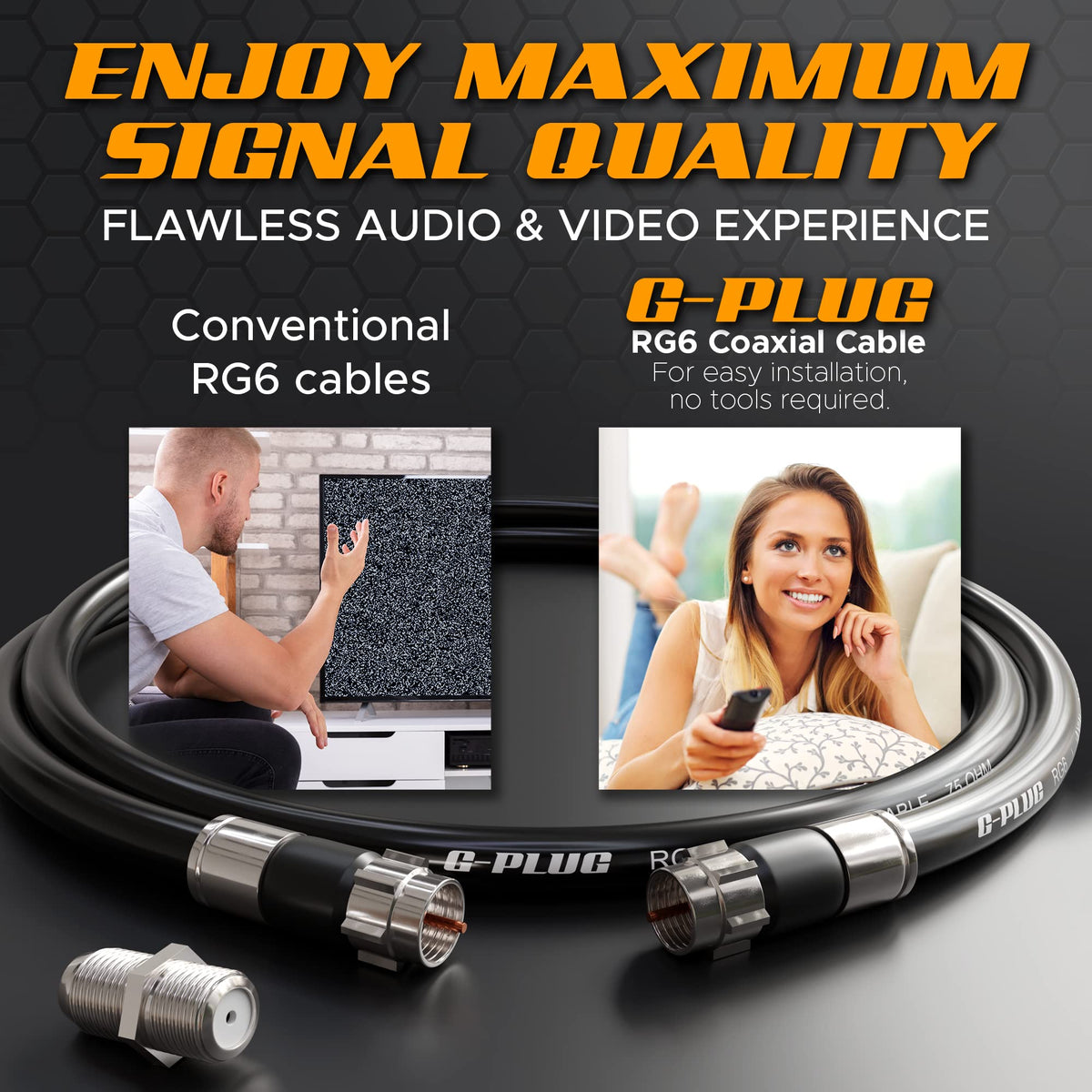 G-PLUG indoor-outdoor installation-ready coaxial setup