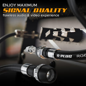 G-PLUG RG6 easy installation with secure connection and low signal loss
