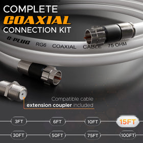G-PLUG weather-sealed compression connectors ensure stable signal in outdoor installations.