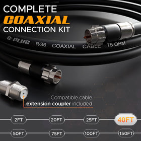G-PLUG compression F-type connectors ensure reliable signal transmission