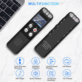 G recorder in hand illustrating pocketable size and portability