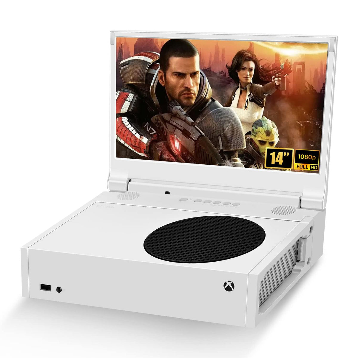 G-Story 14-inch portable monitor front view for Xbox Series S, ideal for travel gaming.