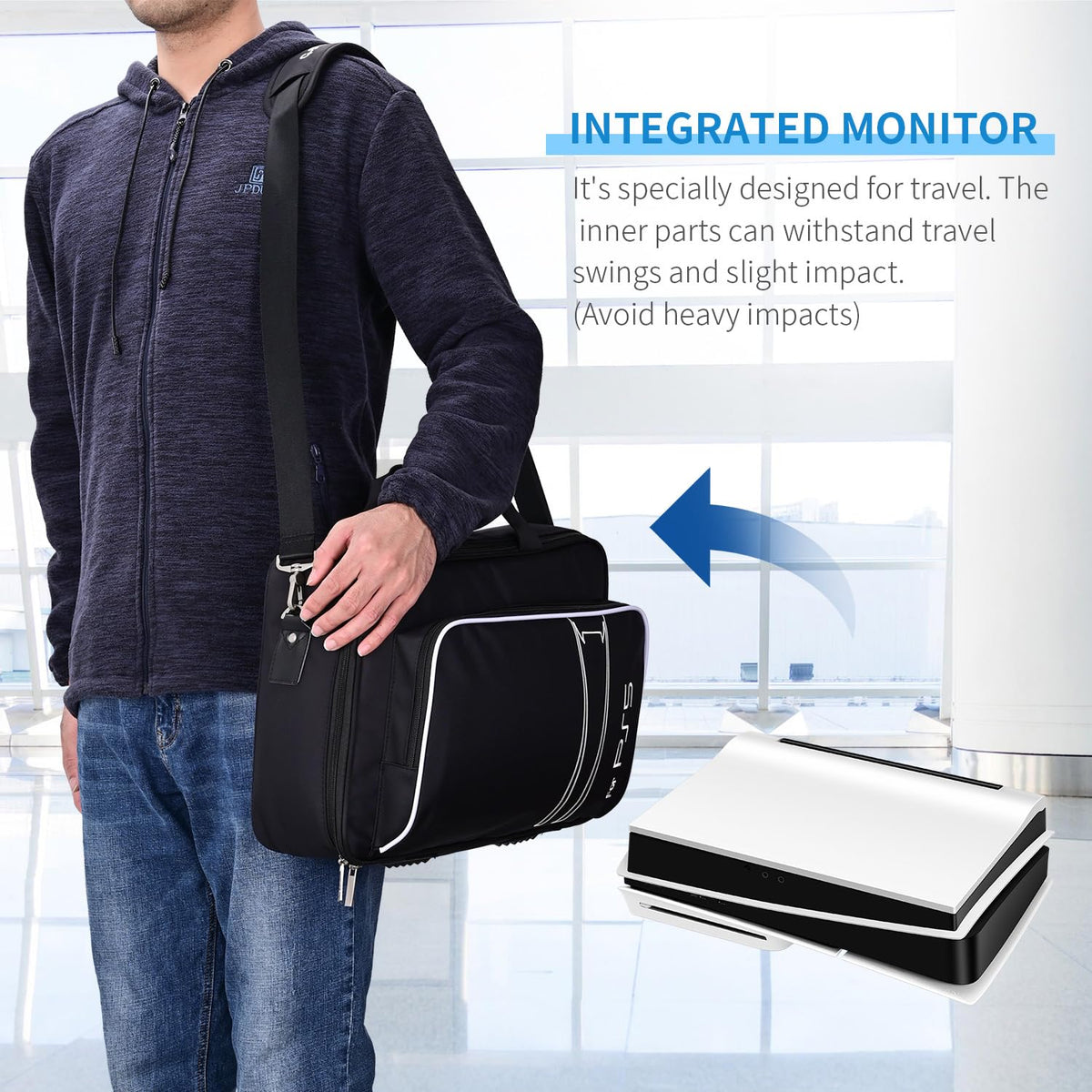 G-STORY 14in portable monitor built in speakers provide convenient audio