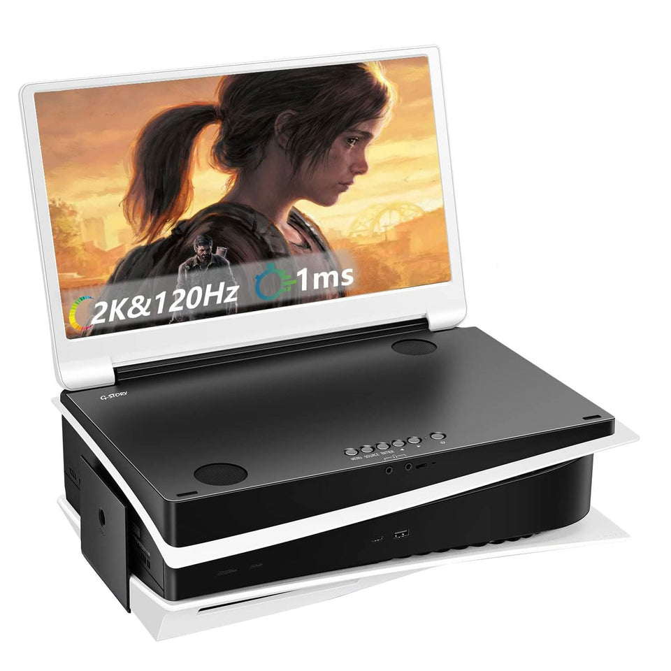 G-STORY 156 portable monitor front view showing 2K 120Hz clarity for PS5.