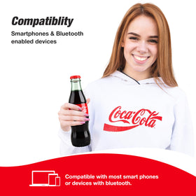 Gabba Goods Coca-Cola bottle speaker Bluetooth 5.0 enables quick device pairing