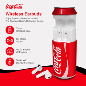 Coca-Cola Earbuds in-ear design demonstrating ergonomic fit for extended wear