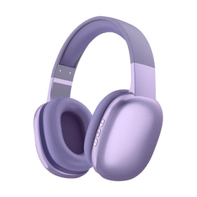 Gabba Goods lavender front view headphones showing sleek design and portability benefit