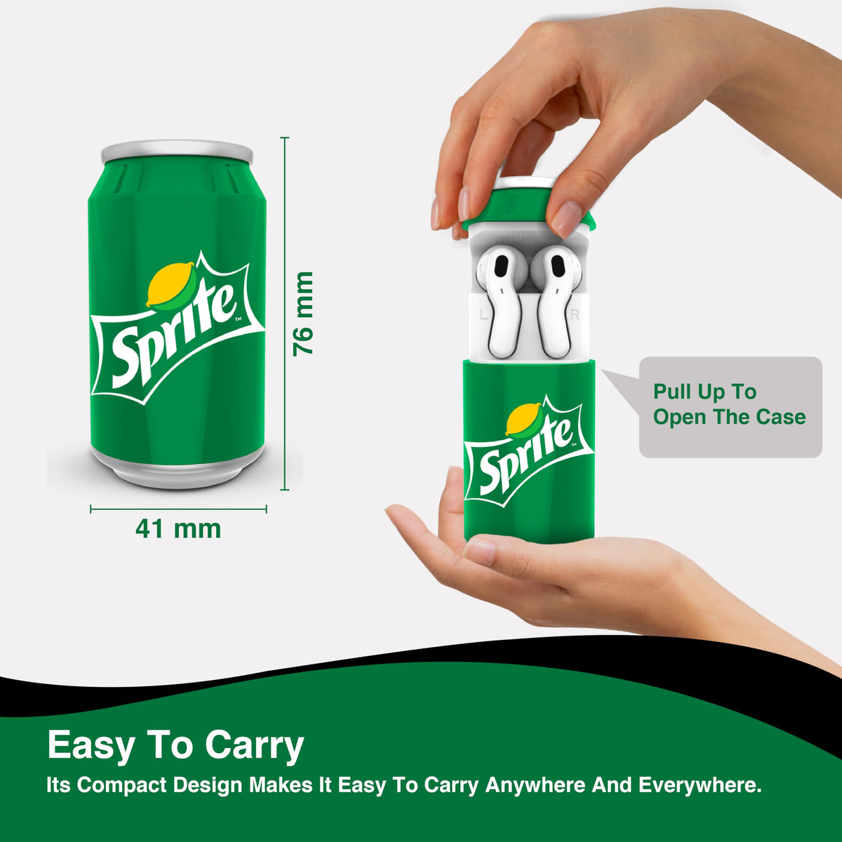 Gabba Goods Sprite Can Earbuds deliver HD stereo sound with deep bass.
