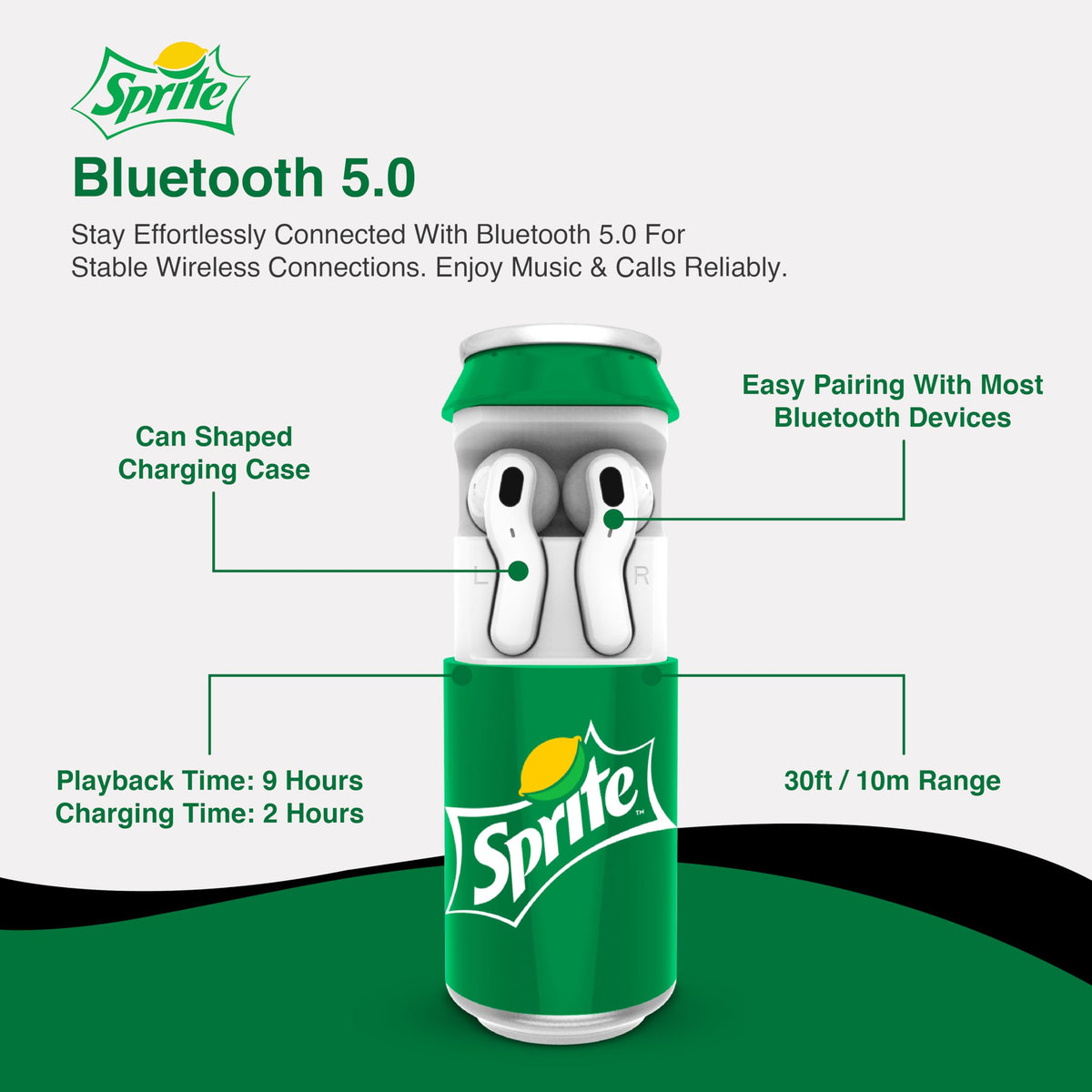 Gabba Goods Sprite Can Earbuds feature touch controls for quick music and calls.