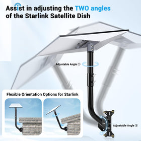 GADFISH photo of adjustable pole joint enabling precise dish angle control