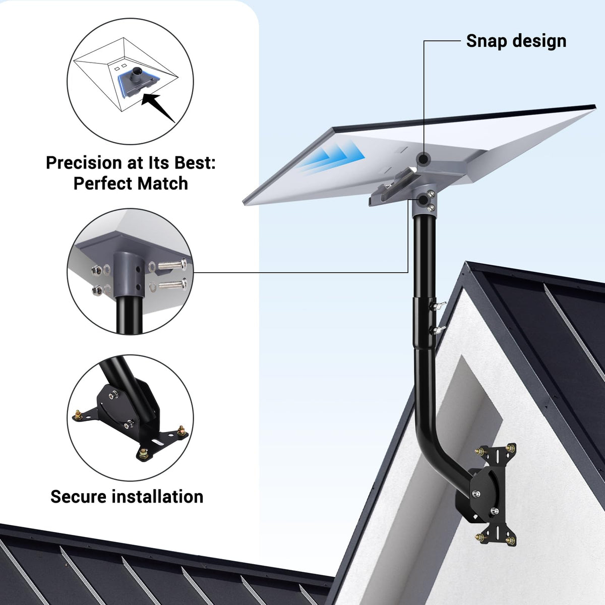 GADFISH base mounted on exterior wall demonstrating secure, compact installation