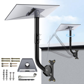 GADFISH front view of mounted Starlink dish showing solid installation and reliability