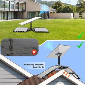 GADFISH Gen 3 Starlink adjustable angle swivel helps fit sloped roofs easily.