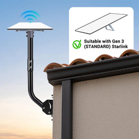GADFISH roof-mounted Starlink in home setting improving outdoor signal line of sight