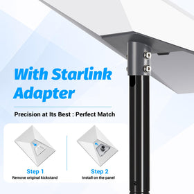 GADFISH ground pole kit provides sturdy base for reliable outdoor Starlink setup