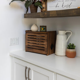 Gadget Garage wall mounted with router inside offering concealed tech