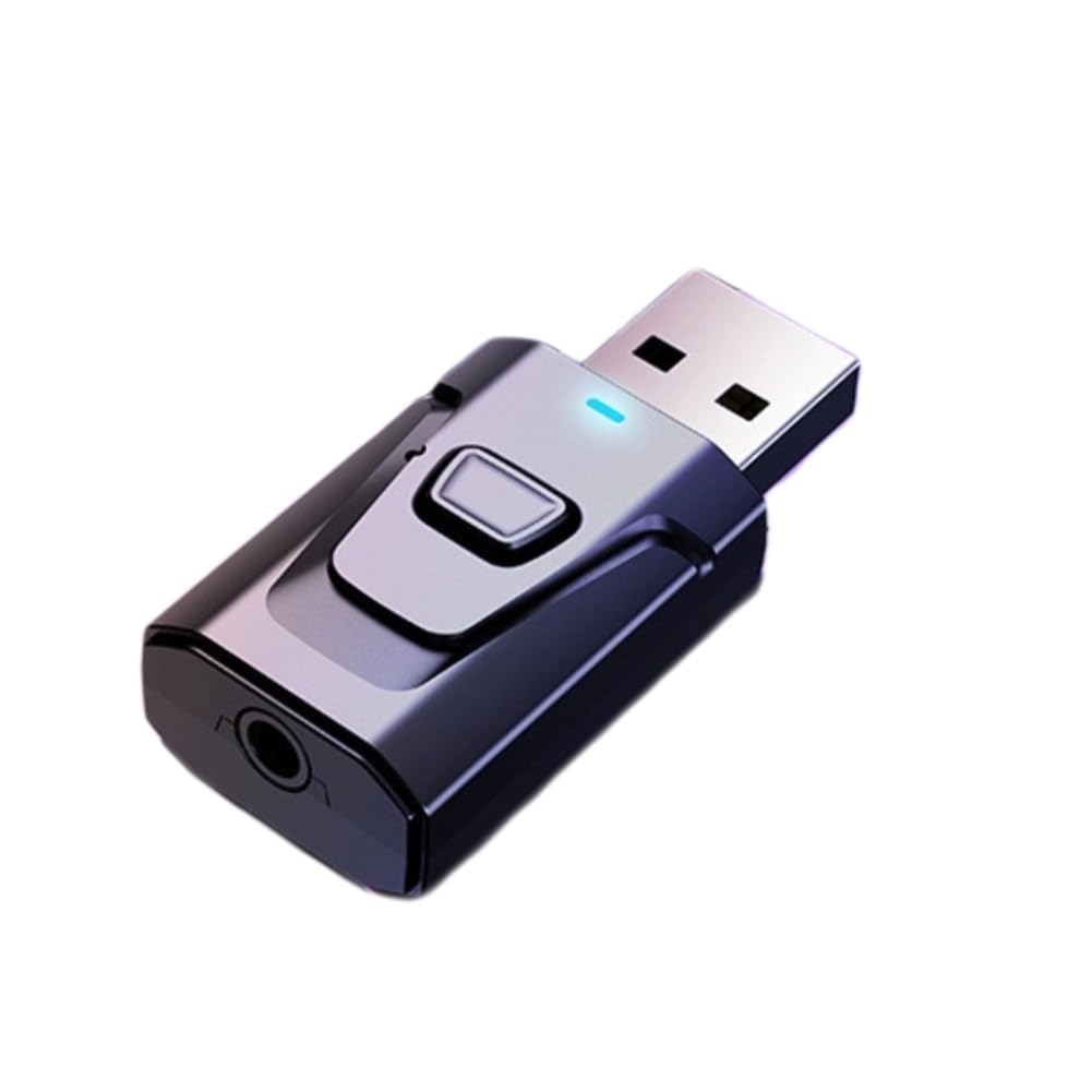 GAHQB USB Bluetooth Transmitter TV setup streams audio to wireless headphones.