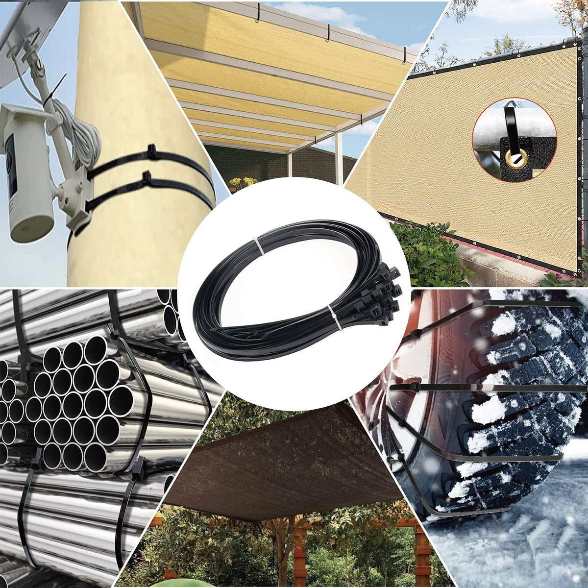 GAIIAN zip ties suitable for indoor and outdoor use in many projects.