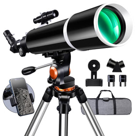 Galaeyes telescope 90mm-aperture provides bright, crisp celestial views in dark skies.