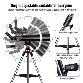 Galaeyes carrying-case keeps the telescope protected for effortless travel and setup.