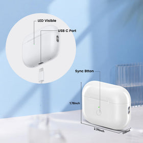 GALAWAY-US open case with AirPods Pro seated for easy replacement charging
