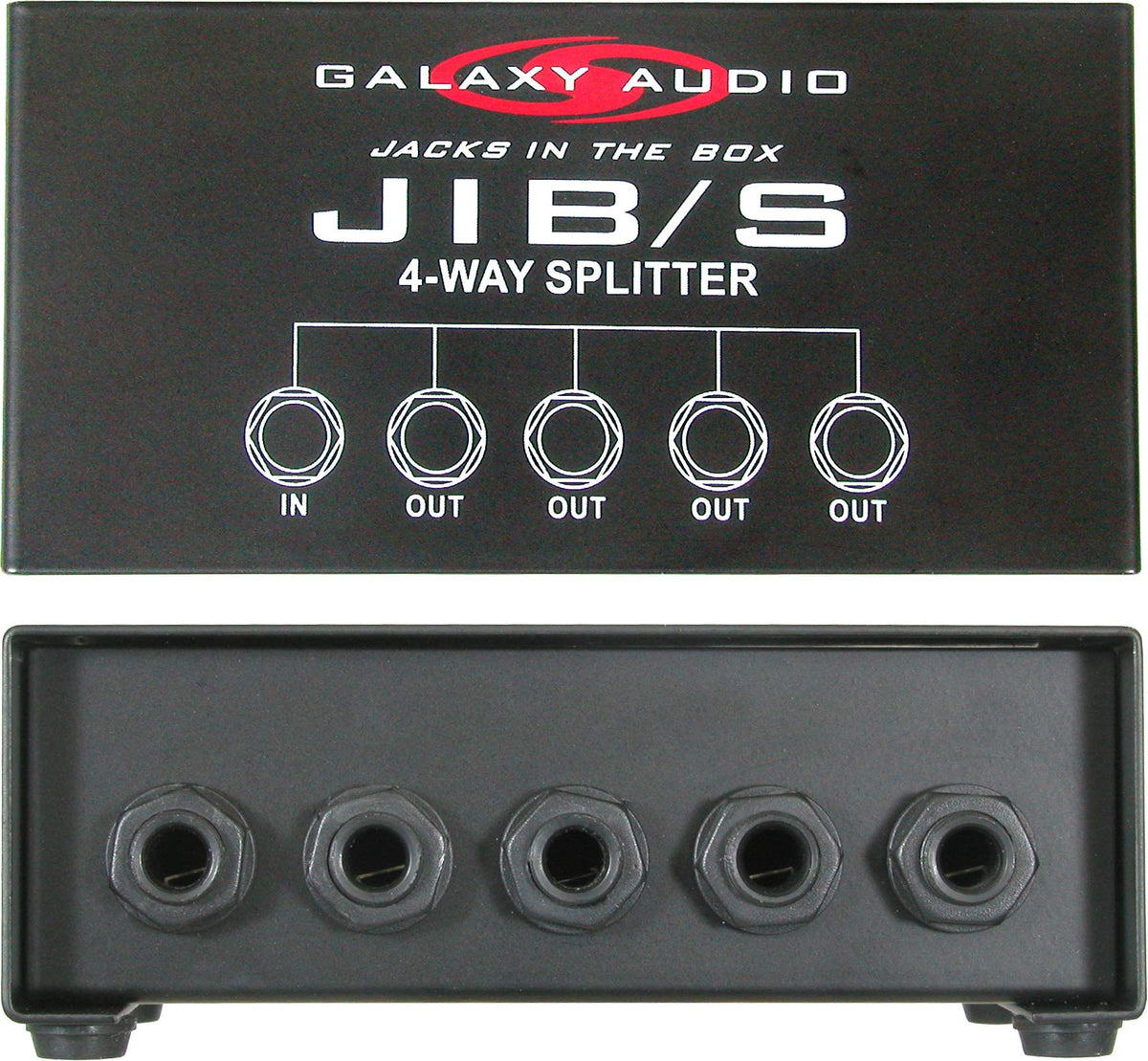 Galaxy Audio JIB/S metal housing close-up highlighting durable construction for stage and studio reliability